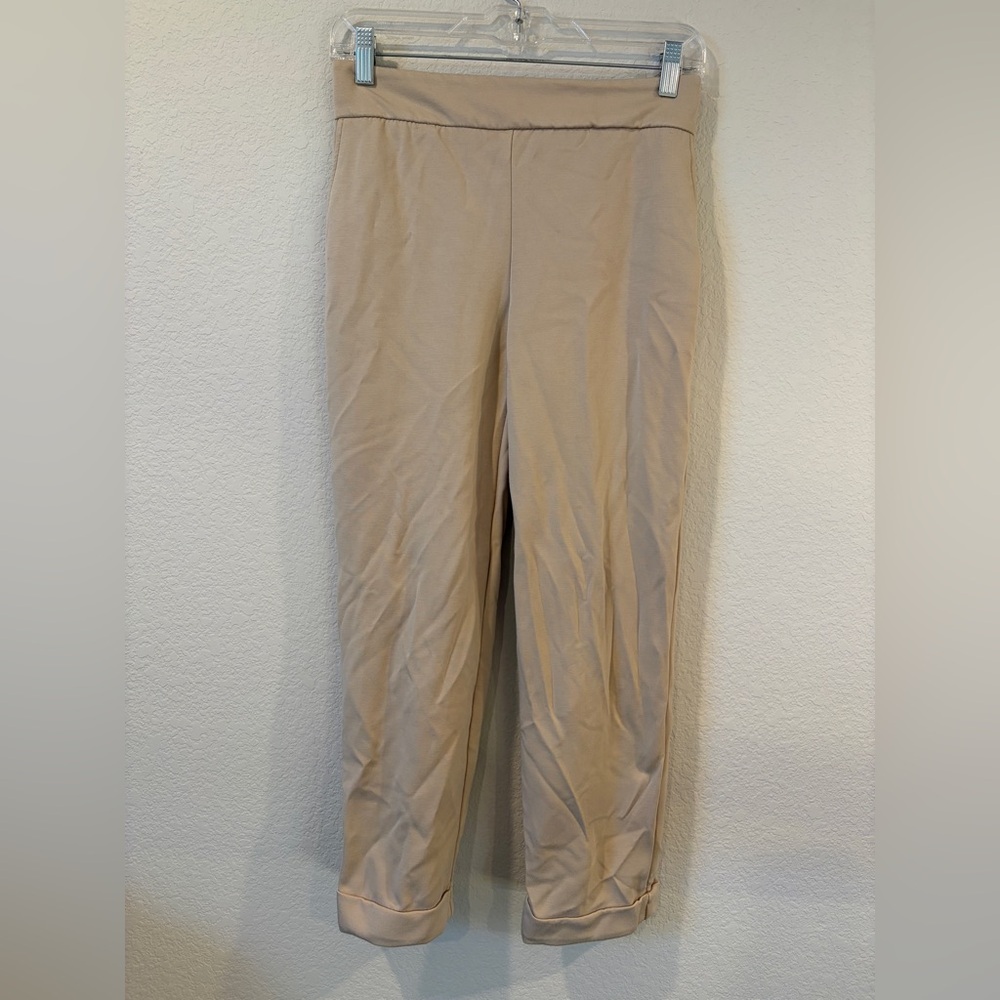 Rachel Zoe Women’s Tan Pull On Cuffed Ankle Pant - Small